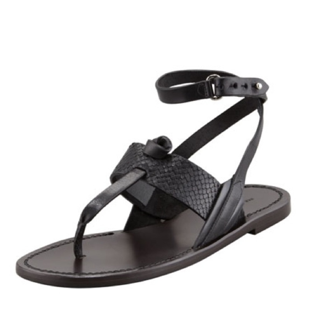Rag & Bone - Sigrid Ankle-Wrap Thong Sandal, Blac… - image 2